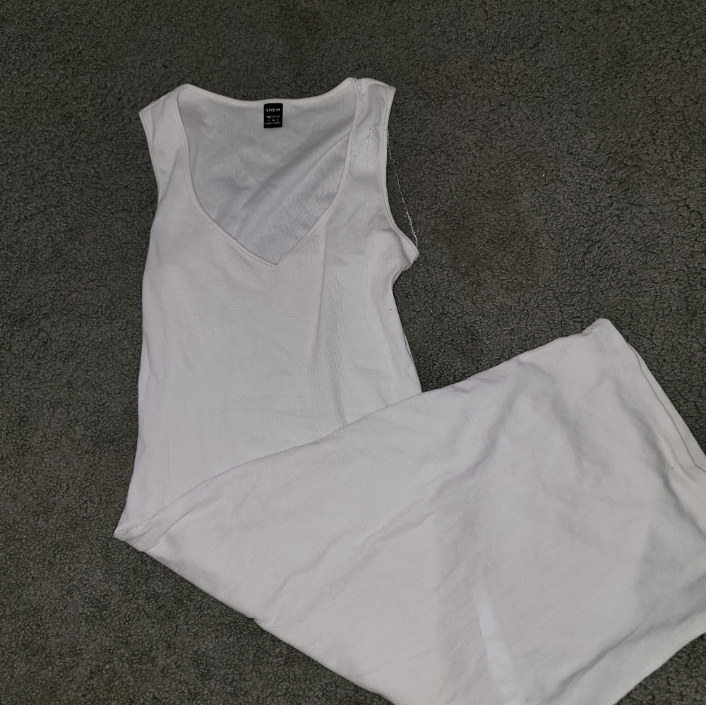 White midi dress